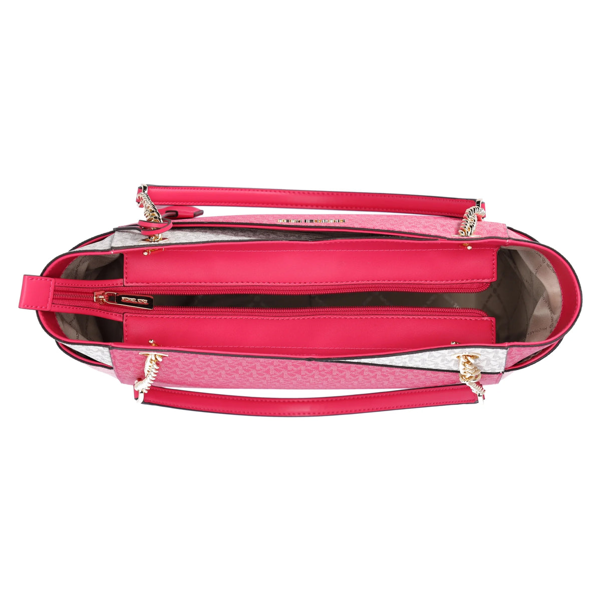 Electric Pink Large Chain Tote Handbag U51298