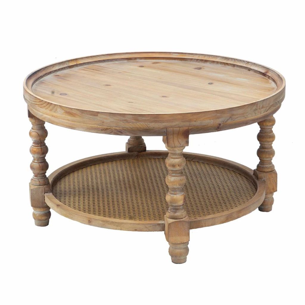 Natural Wood Rattan Coffee Table P886