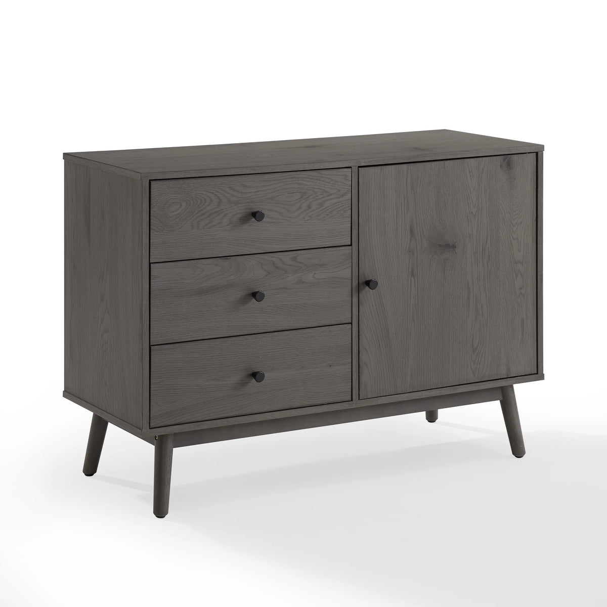 Gray 3 Drawer Engineered Wood Media Console Table N364