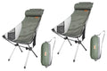 Ultralight High Back Folding Camping Chair with Headrest and Carry Bag, 2 Pack E678225