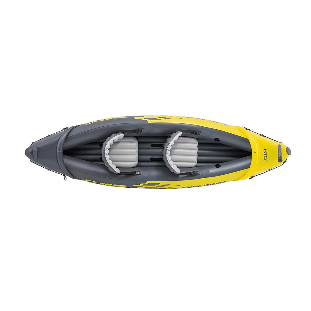 Yellow 2 Person Inflatable Kayak with Oars & Air Pump E597