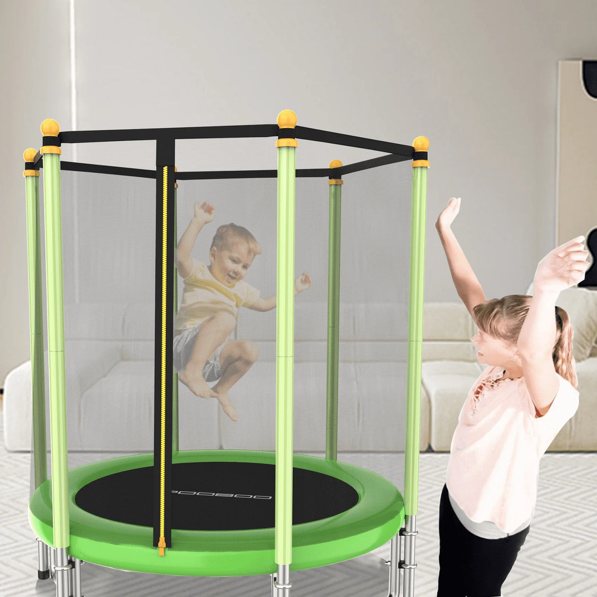 55 Trampoline with Safety Enclosure Net N8972