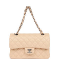 Beige Lambskin Flap Bag L34813