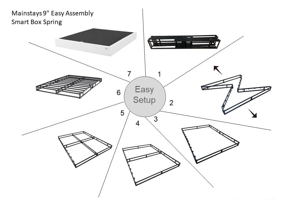 Queen High Profile Metal Box Spring D88088