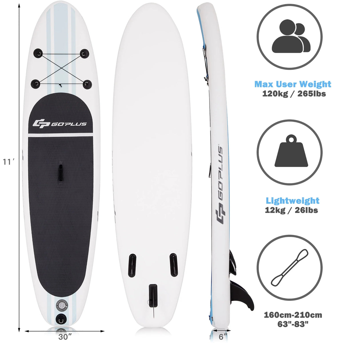 11' Inflatable Stand Up Paddle Board U66883