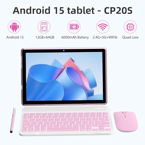 10" Android 15 Tablet 12 GB RAM 64GB ROM Black Z68808