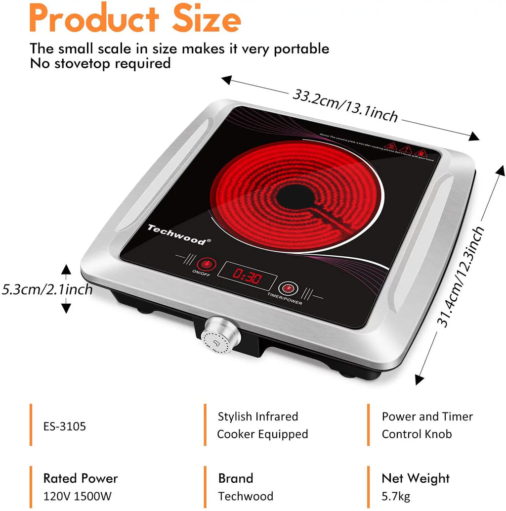1500W Portable Infrared Ceramic Hot Plate Z33897