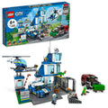 Police Station with Van, Garbage Truck & Helicopter Toy I49102
