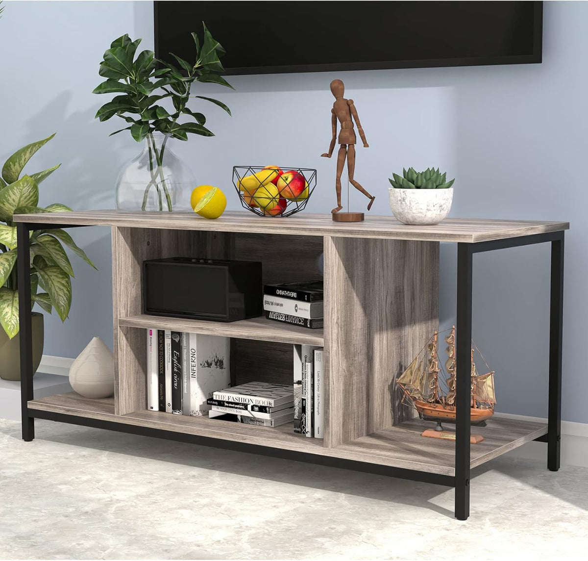 Gray 2 Tier TV Stand for 55 inch TV Y983