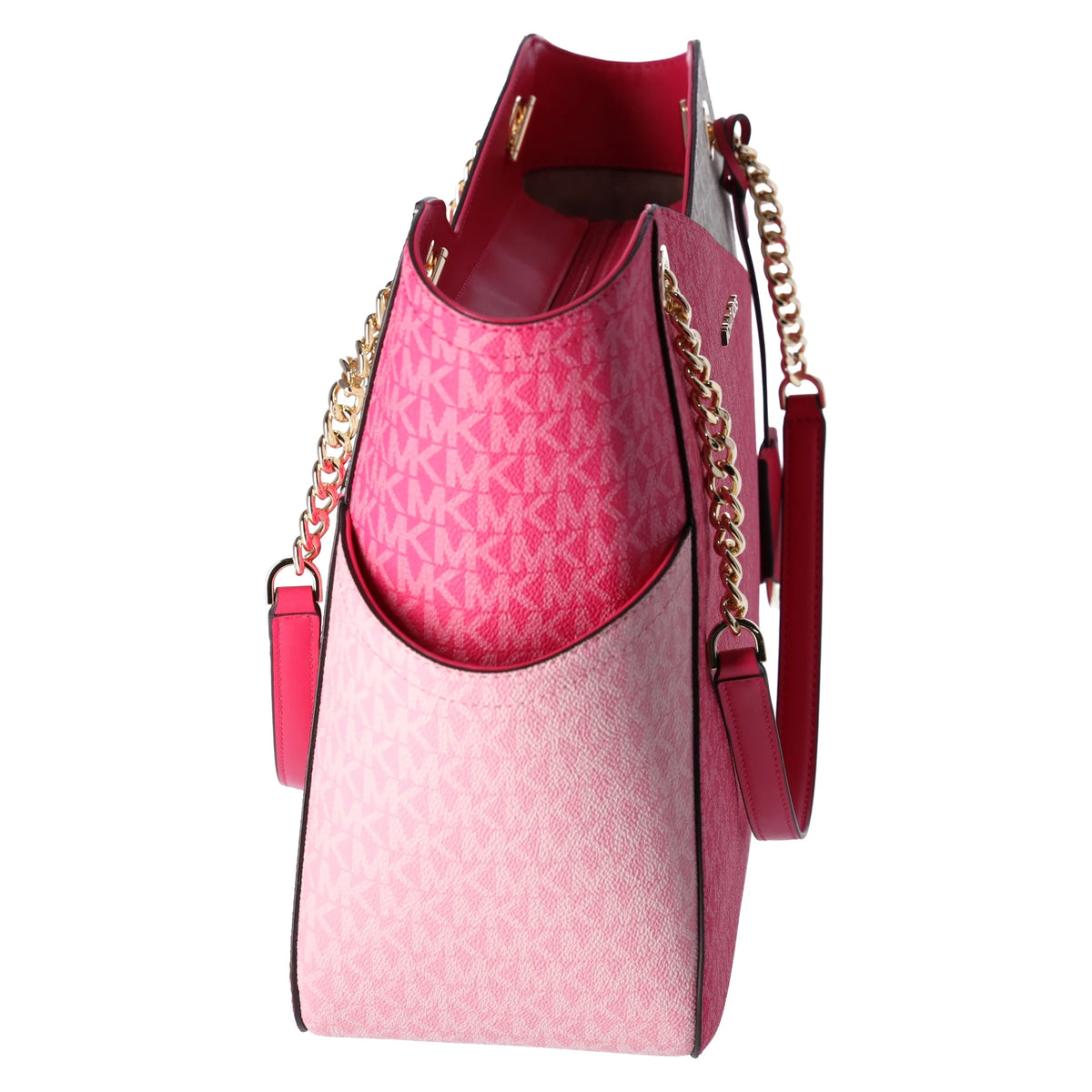 Electric Pink Large Chain Tote Handbag U51298