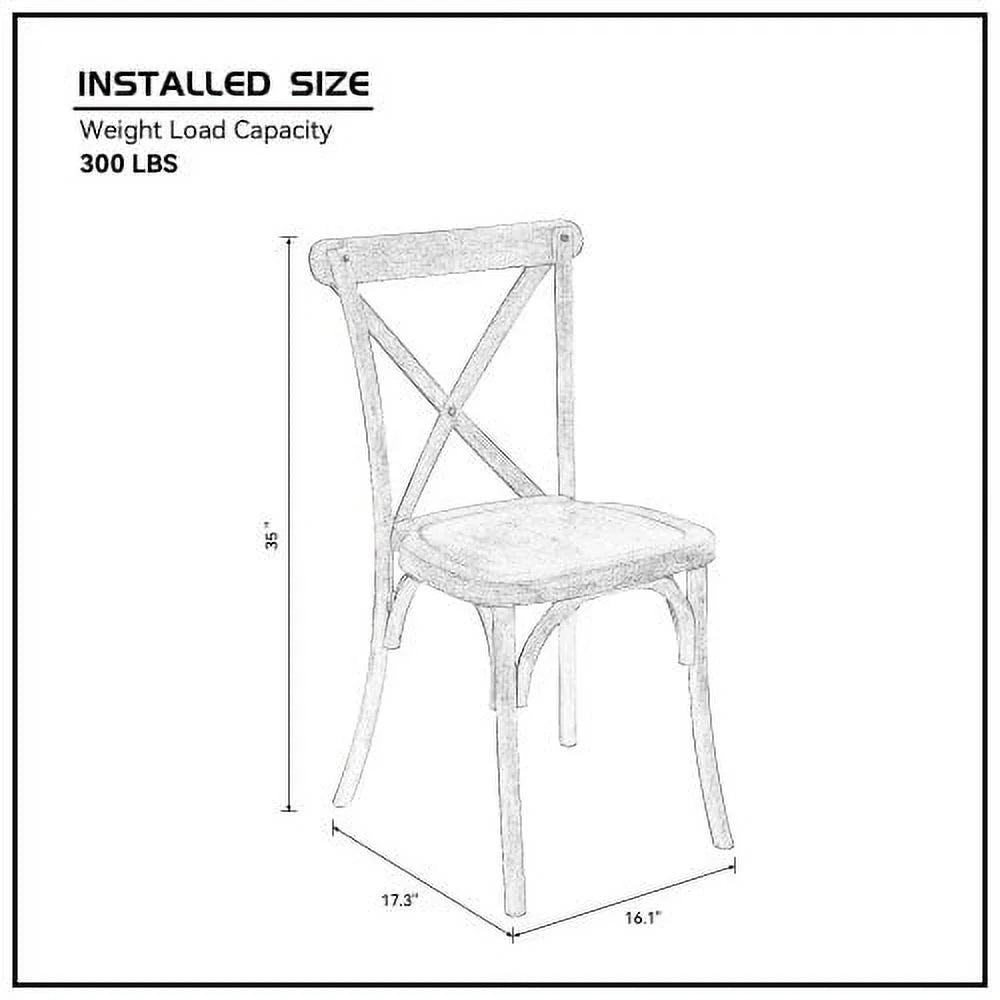 Resin X-Back Dining Chair 2-Pack Z91003