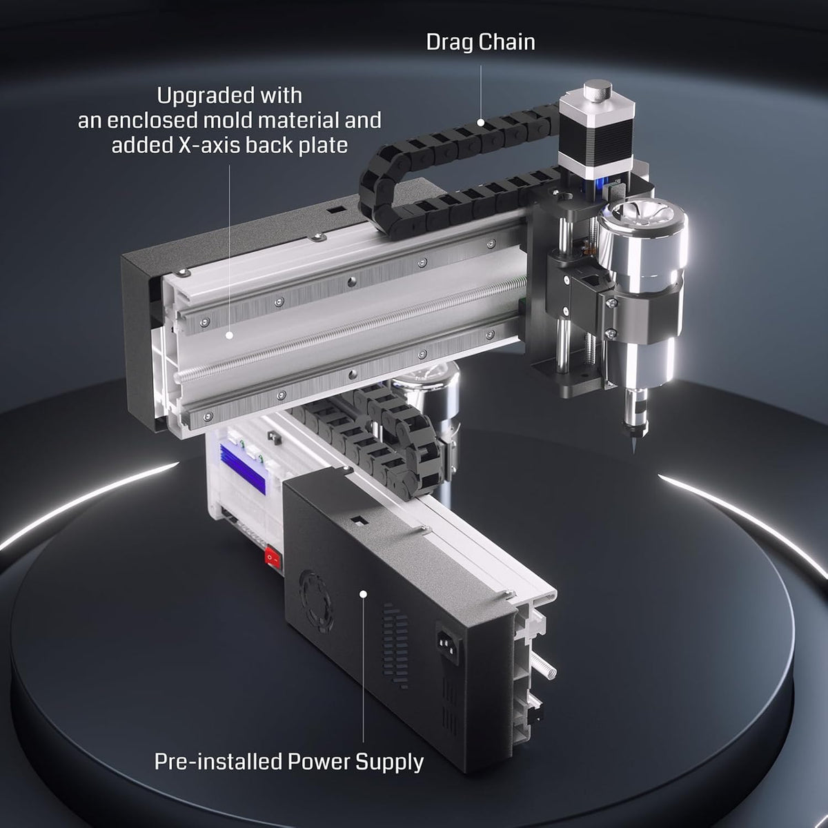 CNC Router Machine with 300W Brush DC Spindle Motor O4114