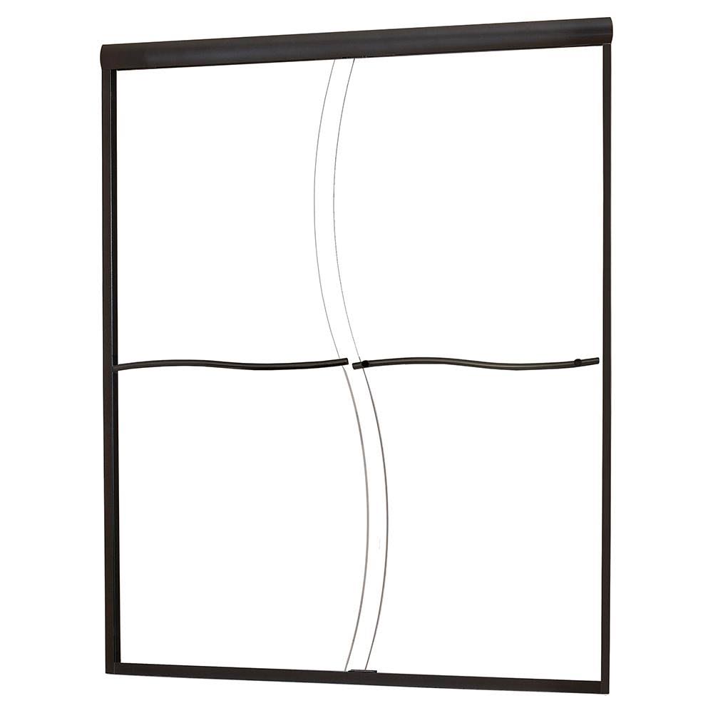 Oil Rubbed Bronze 72 Inch Sliding Shower Door D5584