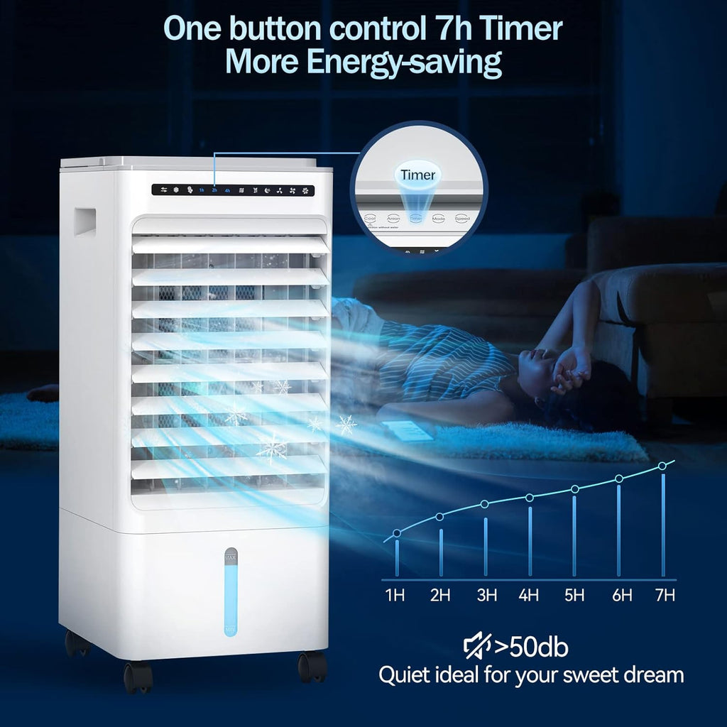 Portable Air Conditioner Fan, 5L Evaporative Air Cooler with Remote Control A231342