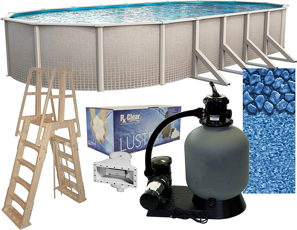 15' x 30' Oval 48 Wall Above-Ground Swimming Pools A8274