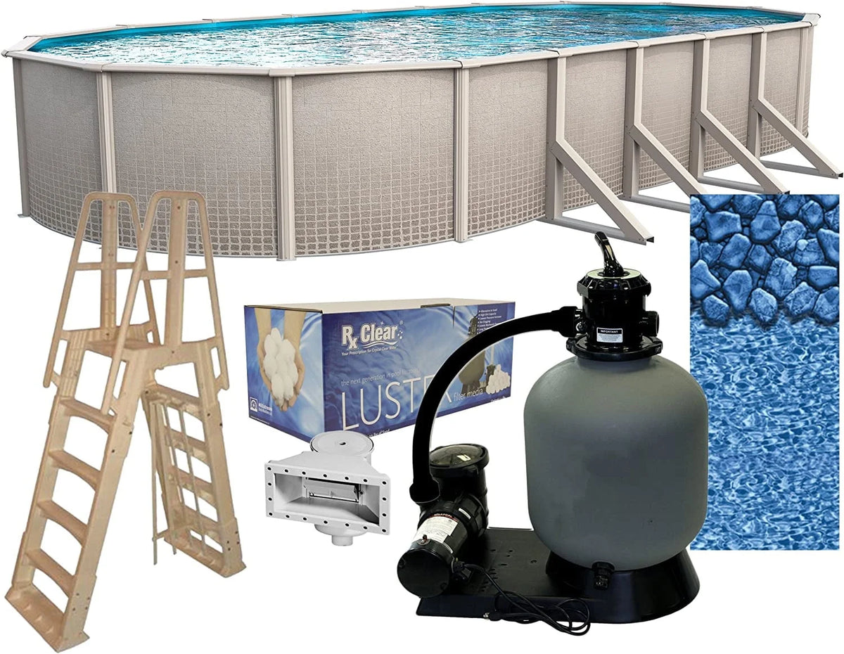 15' x 30' Oval 48 Wall Above-Ground Swimming Pools A8274