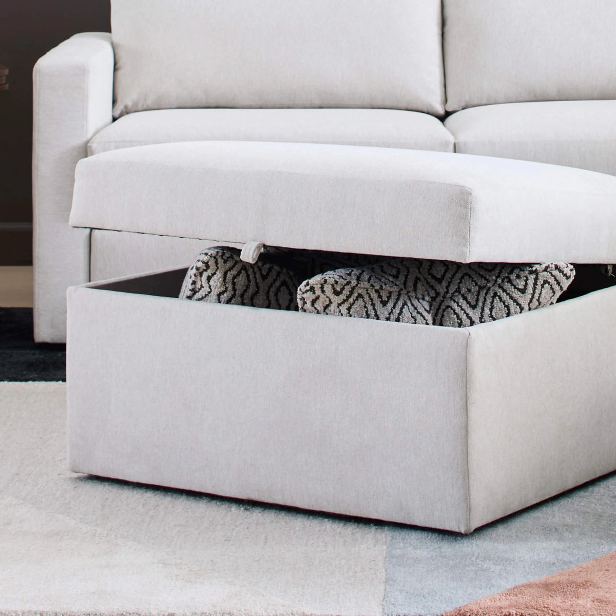 Frost Ottoman with Storage P566625