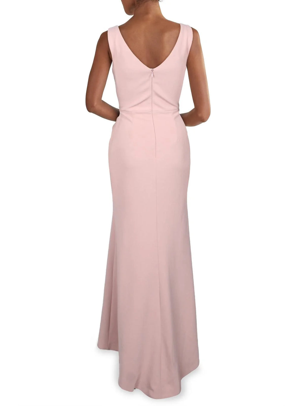 Womens Petites Crepe Ruffled Evening Dress F255