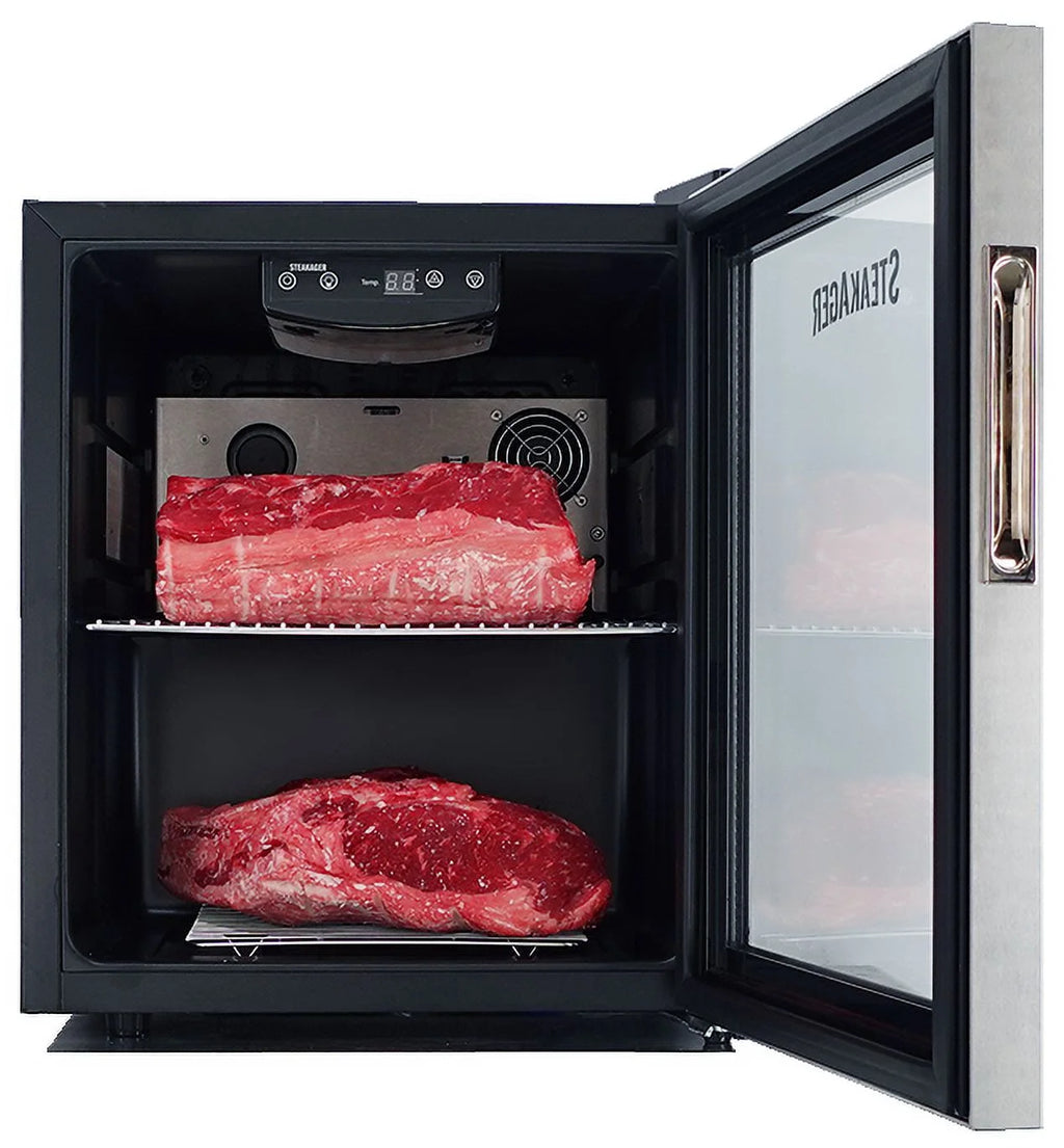 Black and Stainless Steel Home Beef Dry Aging Refrigerator with 20Lbs Capacity W9267