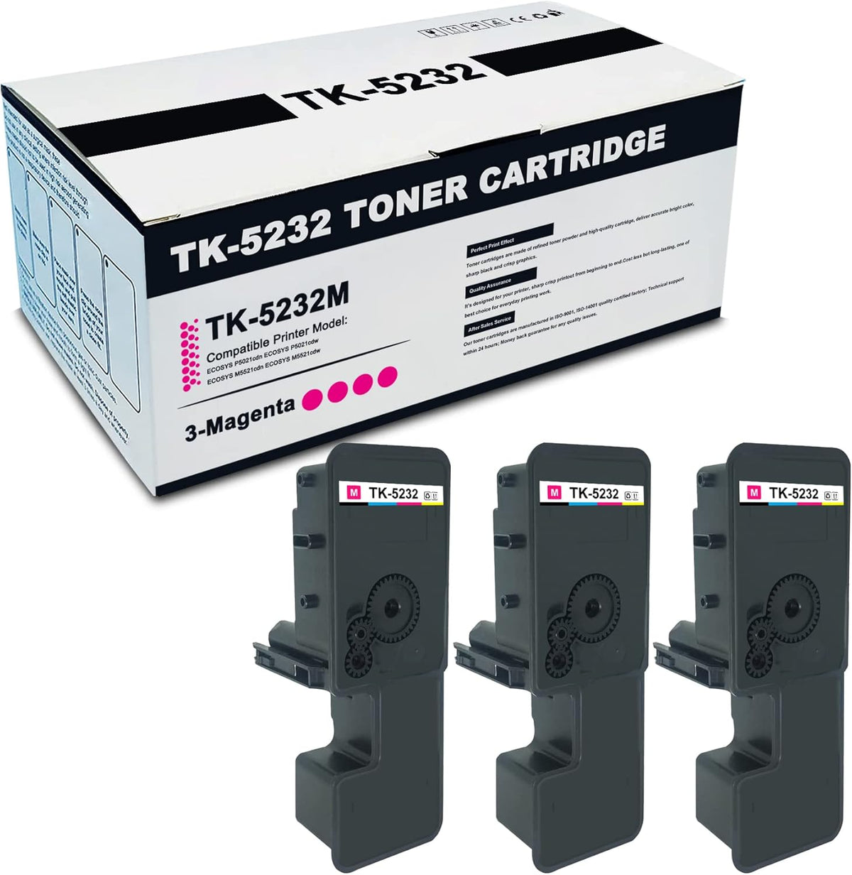 3 Pack Magenta Toner Cartridge Replacement E548