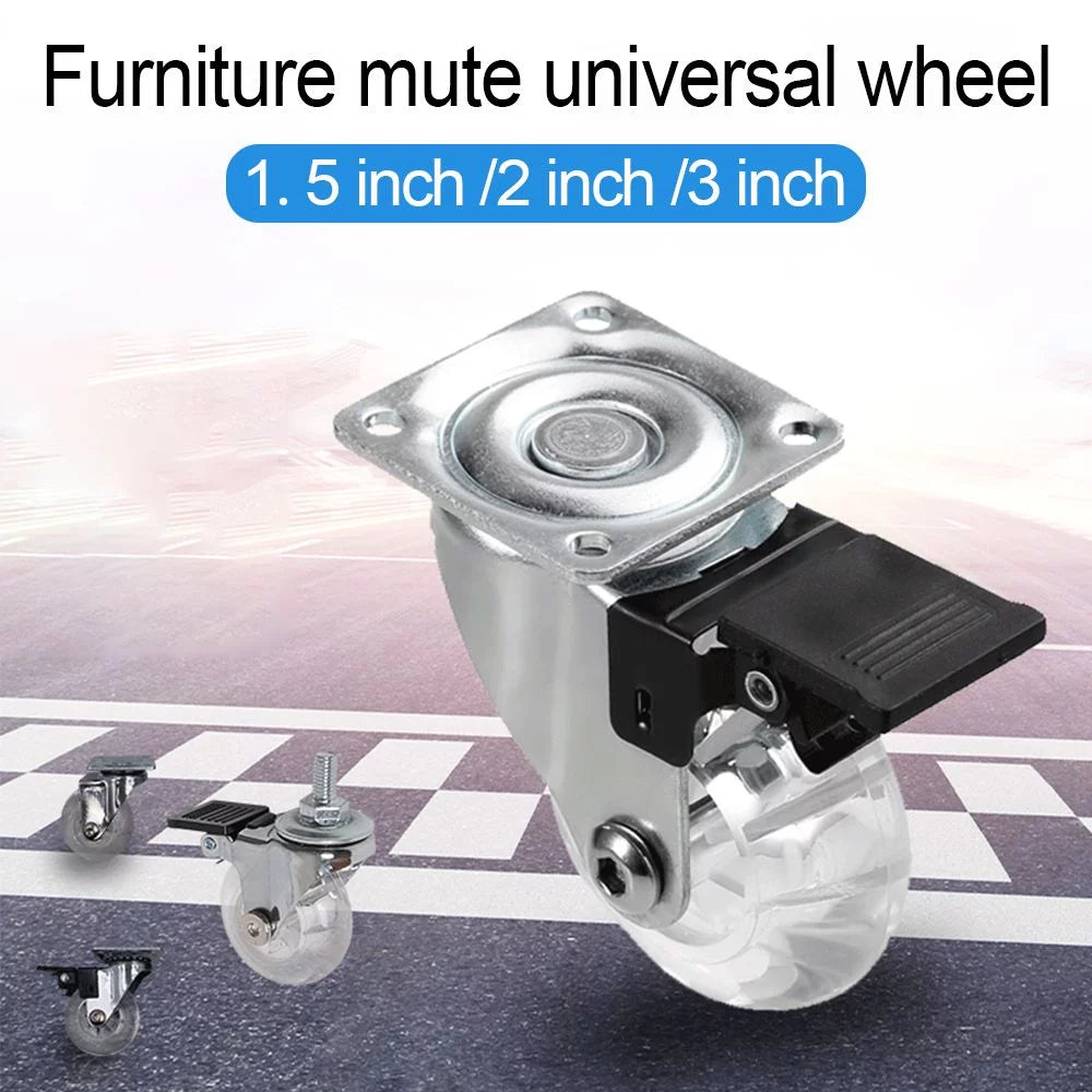 3 Inches Transparent Swivel Caster Wheels V102860