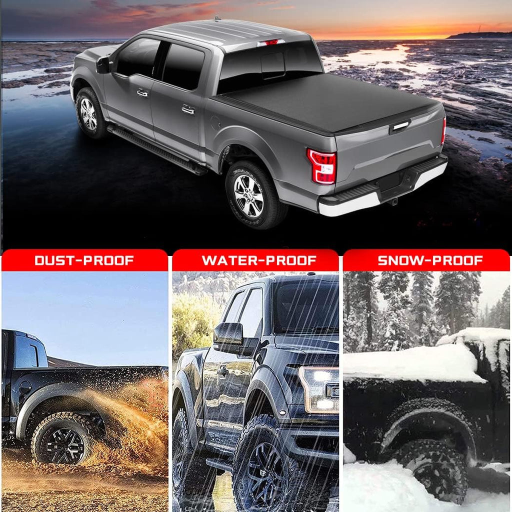 Soft Folding Truck Bed Tonneau Cover for Chevy Colorado/GMC Canyon 2015-2021 Fleetside 5FT Bed N8016