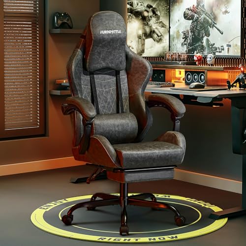 Green PU Leather Ergonomic Gaming Chair I36491