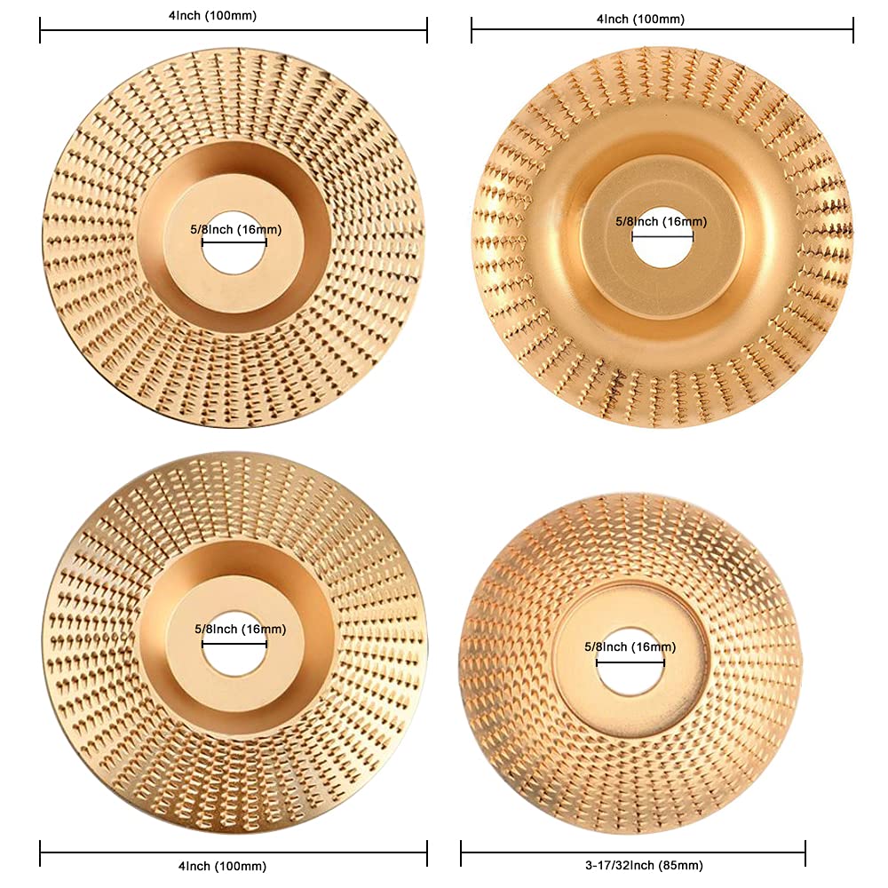 4pcs Tungsten Carbide Grinding Wheel Disc Set for Angle Grinder E5137