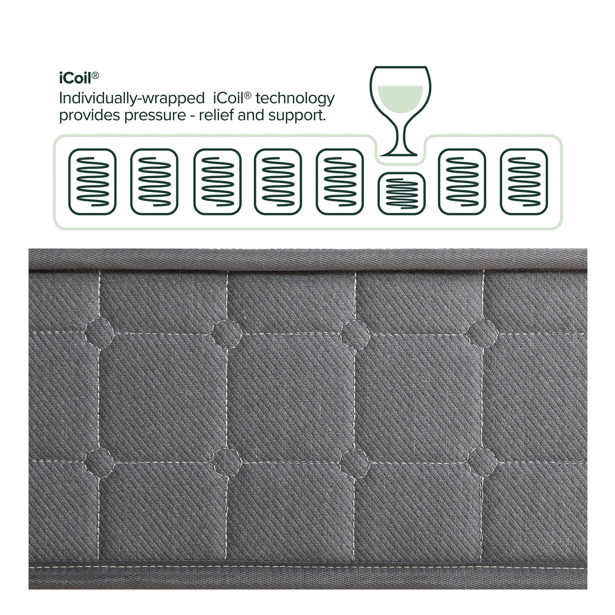 Queen Gel Memory Foam Hybrid Mattress A400