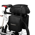 3-in-1 Waterproof Rear Seat Bike Trunk Bag with 2 Side Hanging Bags S11555