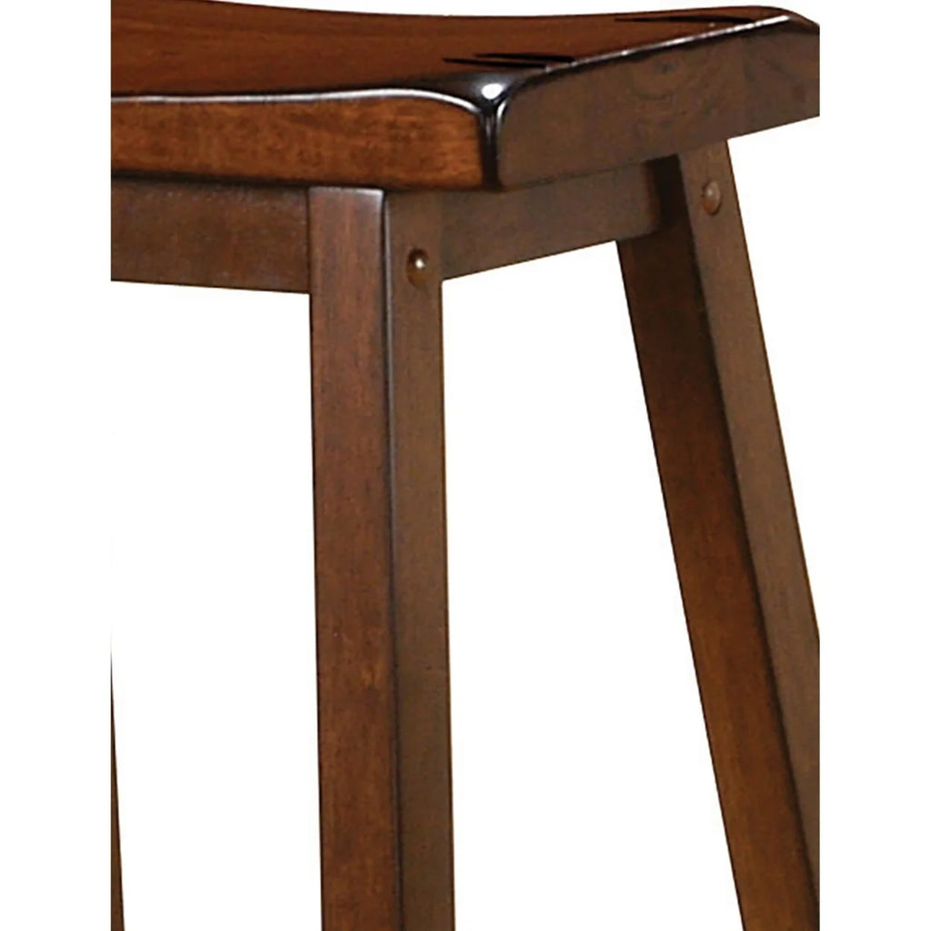 Chestnut Wooden Bar Stools Set of 2 K2134
