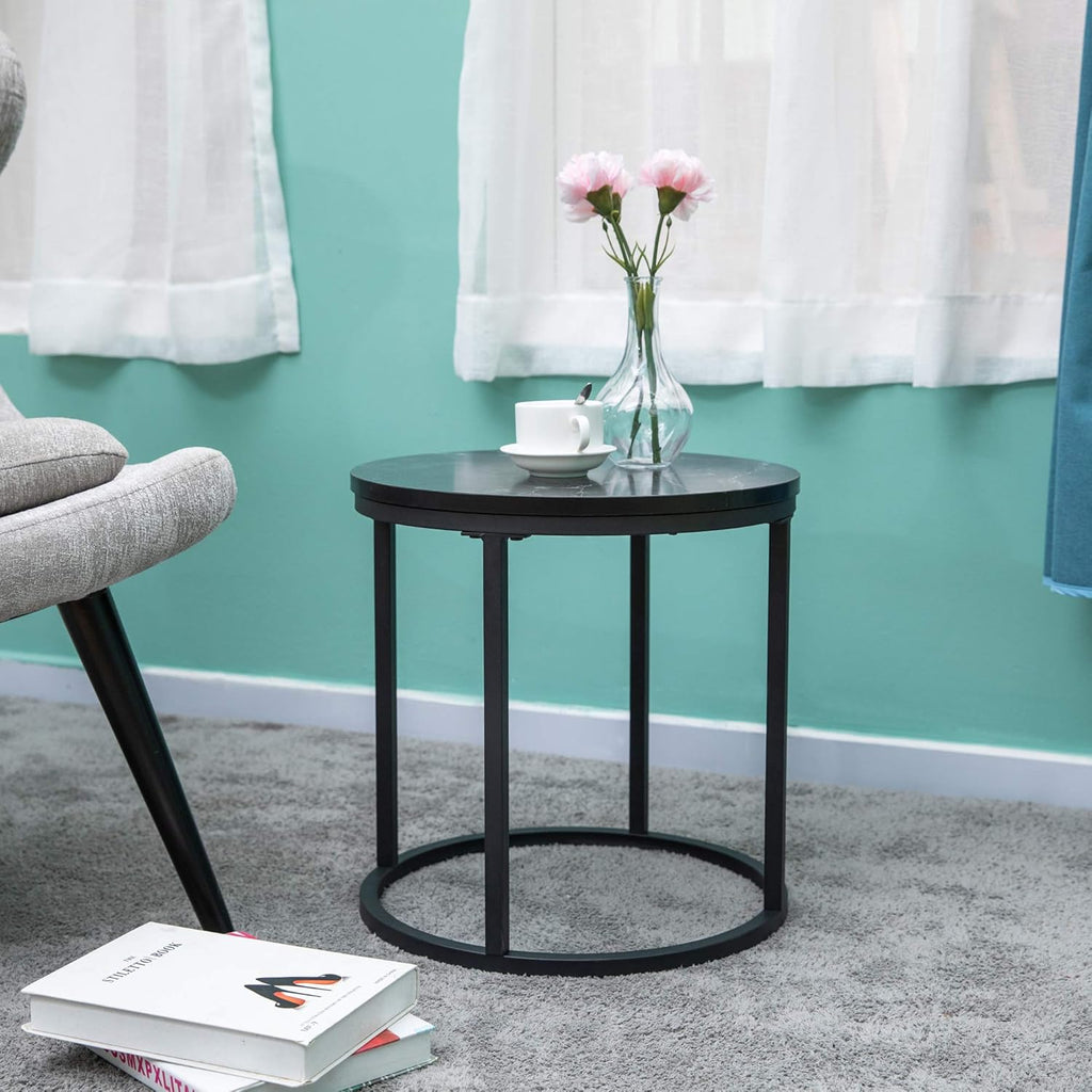 Black End Table Set of 2 S696