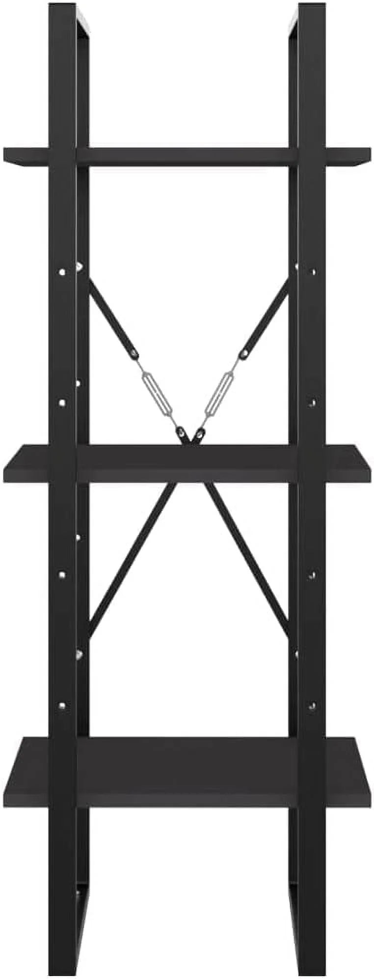 3-Tier Small Bookshelf Gray Engineered Wood M3306
