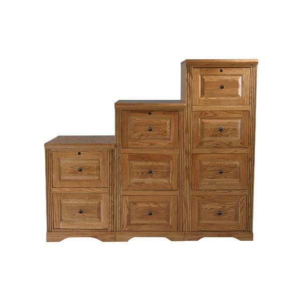 Medium Oak 3-Drawer File Cabinet N500