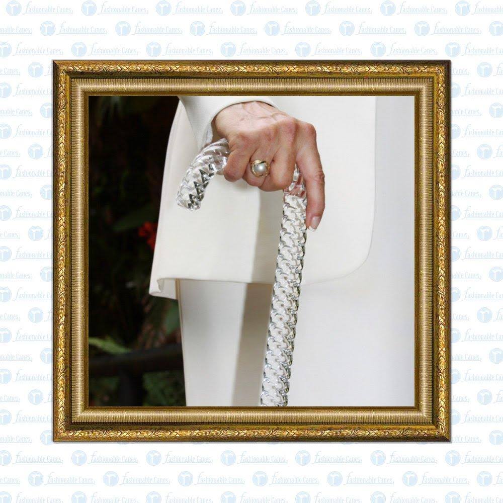 Crystal Ridges Walking Cane with Clear Lucite Shaft T70738