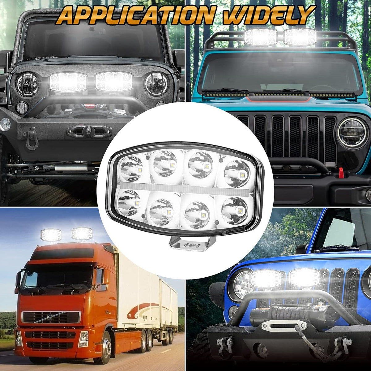 LED Work Light Driving Fog Light Off-Road Light LED Pods Flood & Spot Combo Beam J365524