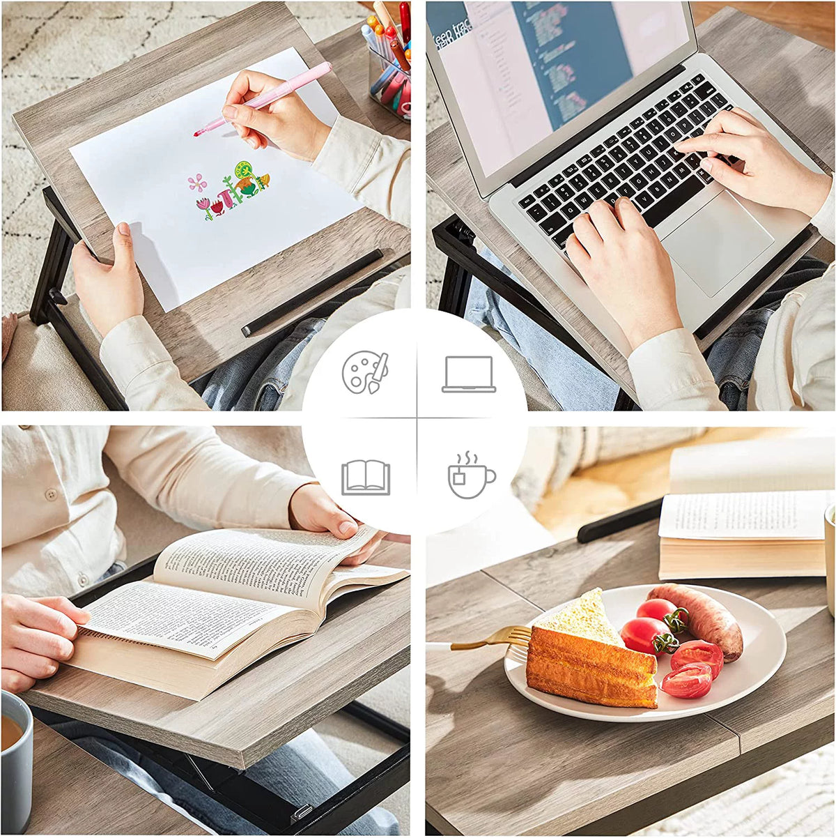 Adjustable Tilting Top Laptop Desk W45425