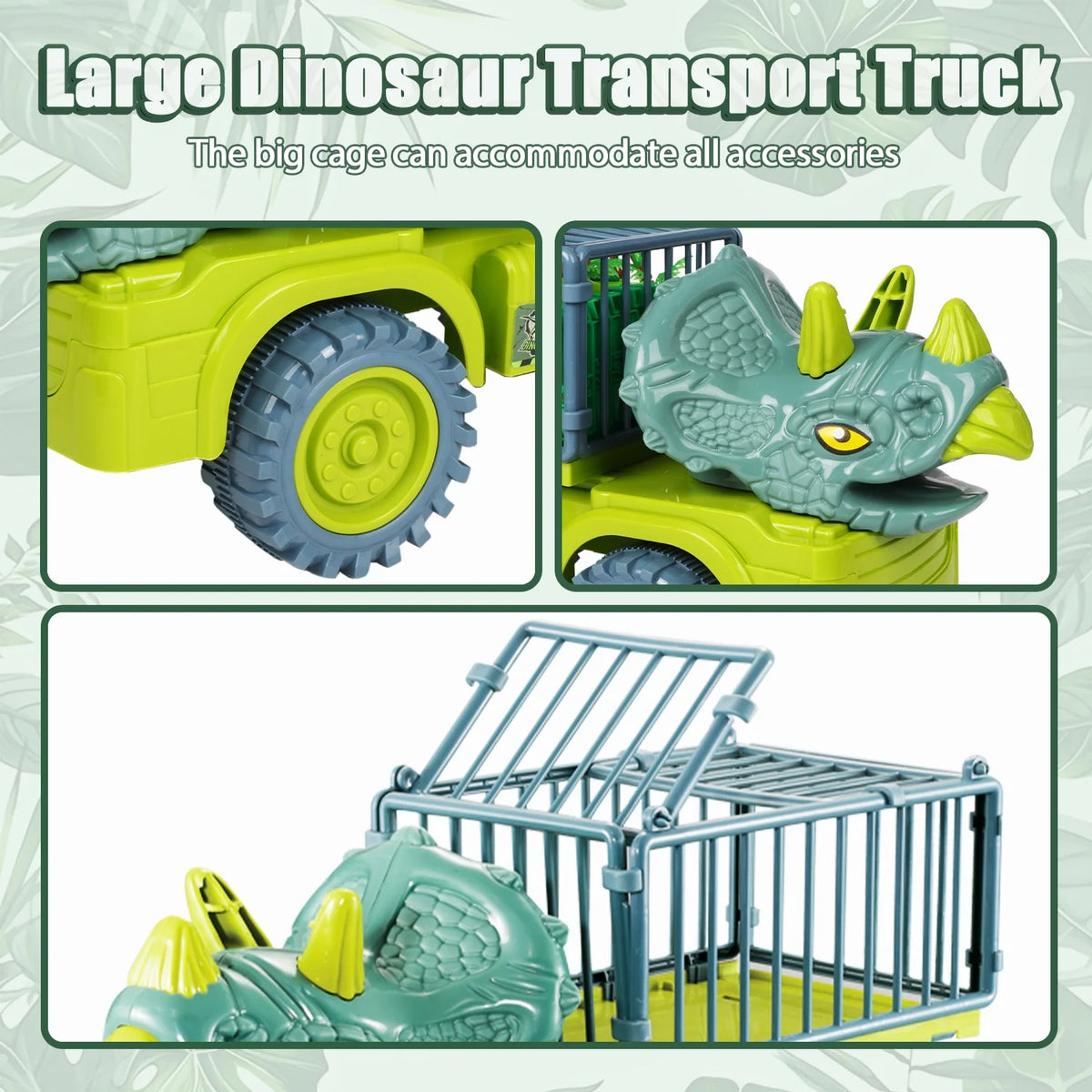 Dinosaur Truck Toys with Flexible Racetrack Cars and Dinosaurs F30252