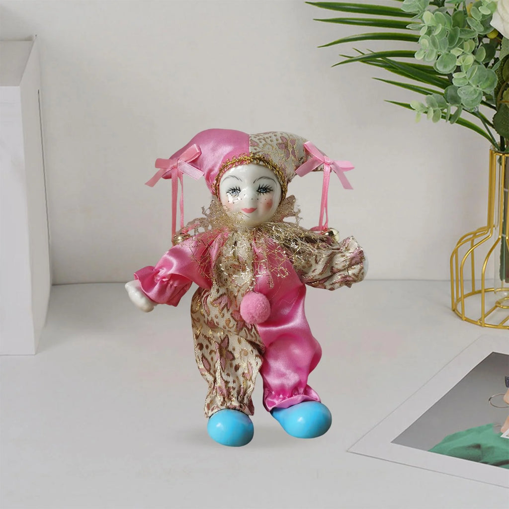 Porcelain Clown Doll with Costume L87663