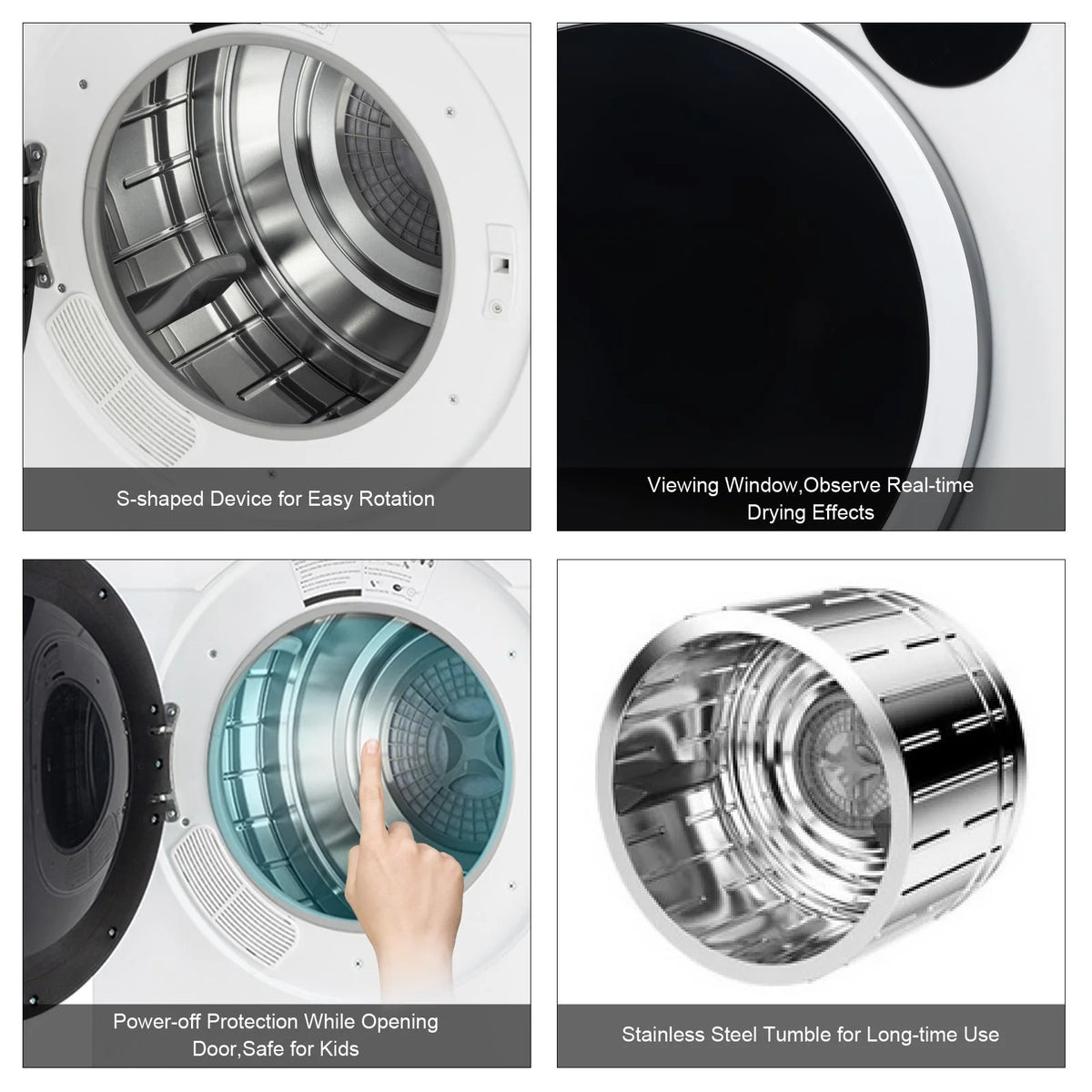 3.5 cu. ft. Portable Electric Stainless Steel Dryer P58527
