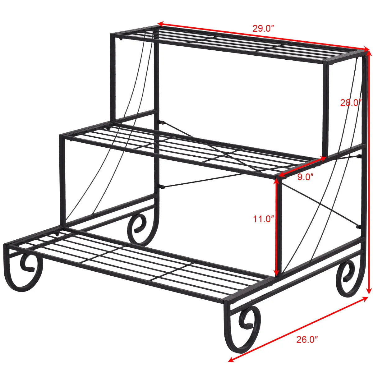 3 Tier Metal Plant Stand S219707