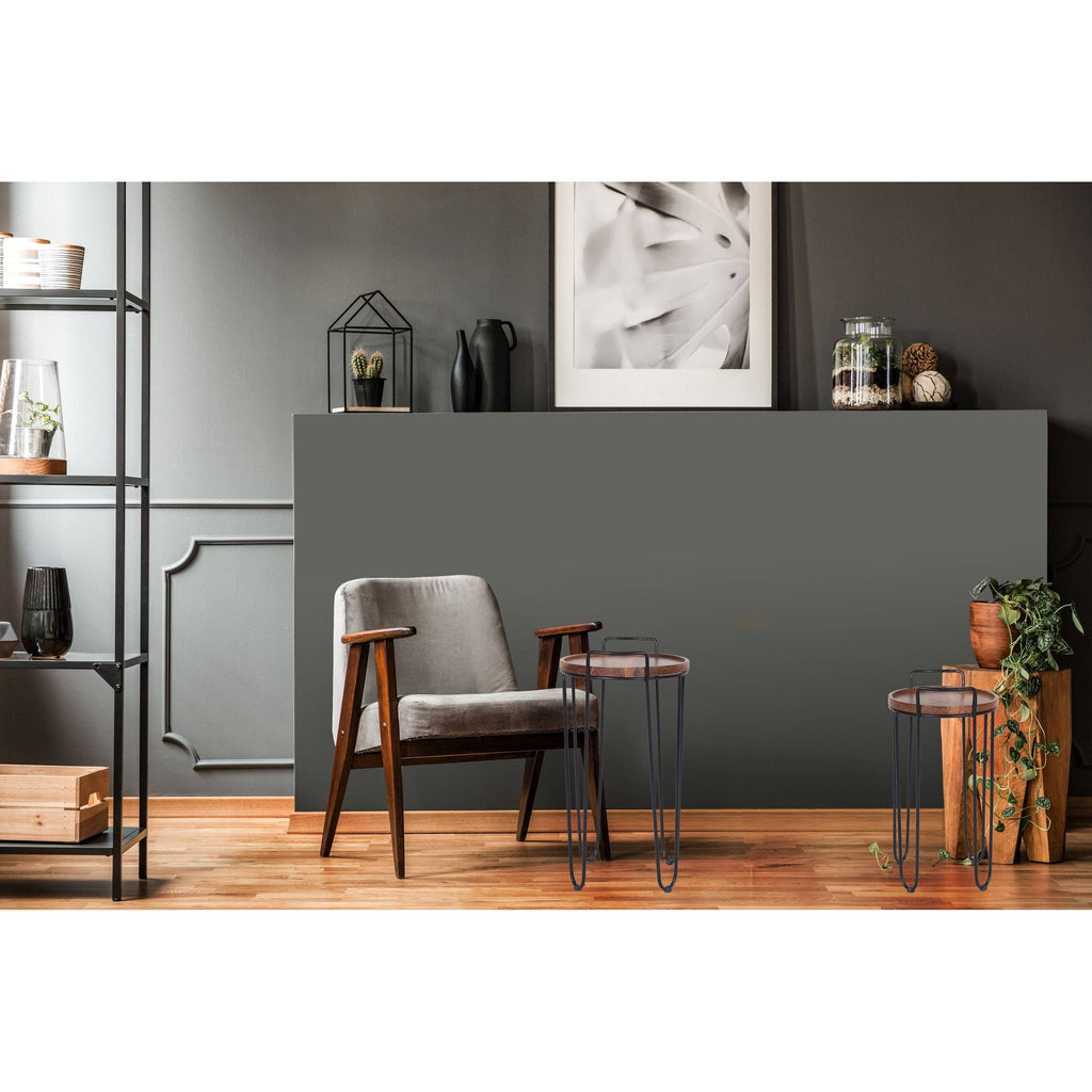 Iron & Acacia Nesting Tray Tables with Handles Set of 2 I872236
