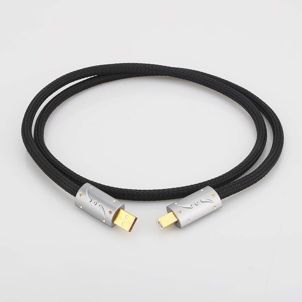 Silver Plated OFC USB Audio Cable 3.3FT/1M R7344