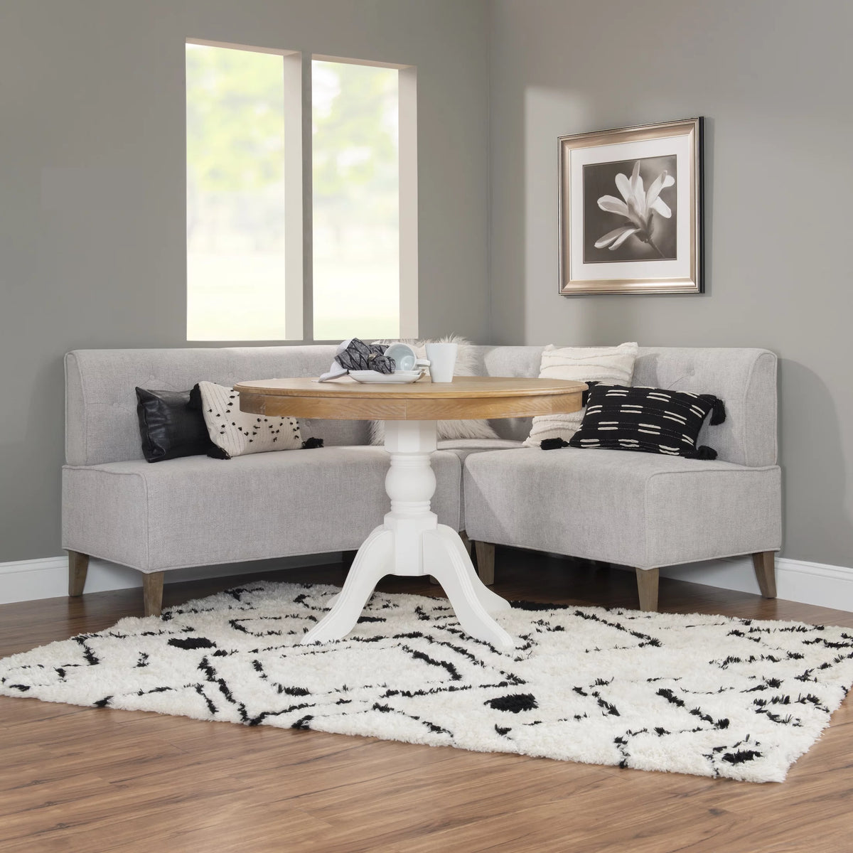 Upholstered Corner Dining Nook, Seats 5 A842