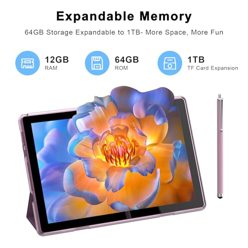 10" Android 15 Tablet 12 GB RAM 64GB ROM Black Z68808