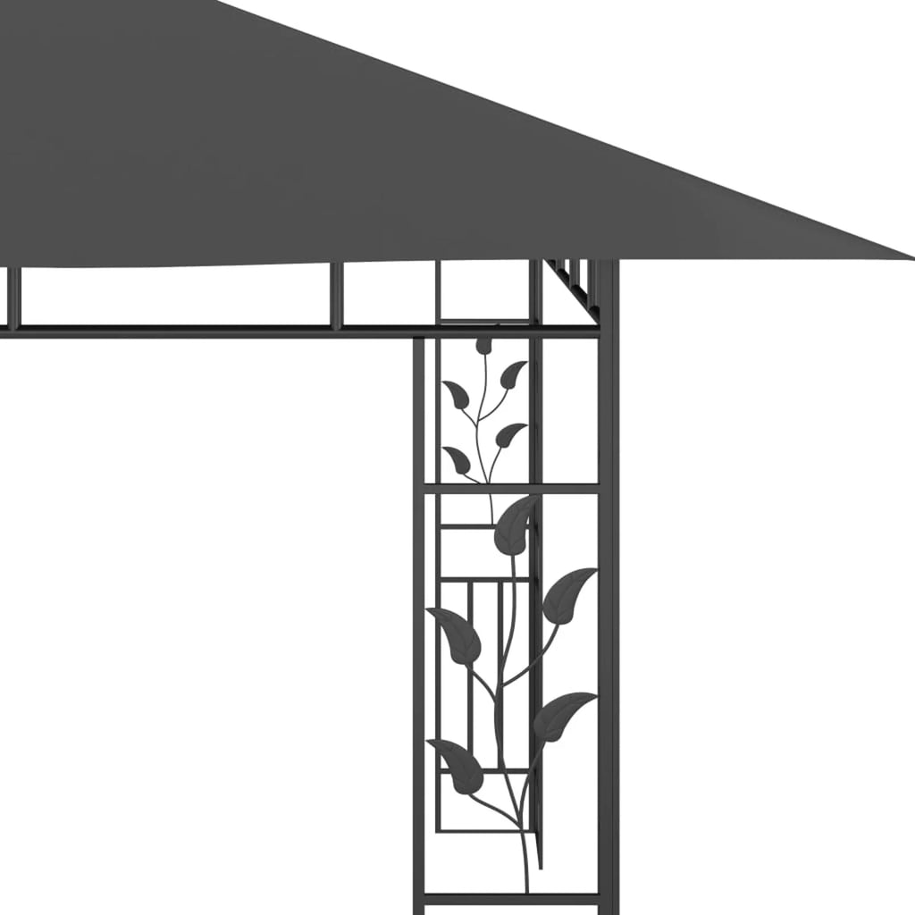 Gazebo with Mosquito Net 13.1'x9.8'x9' Anthracite V3573