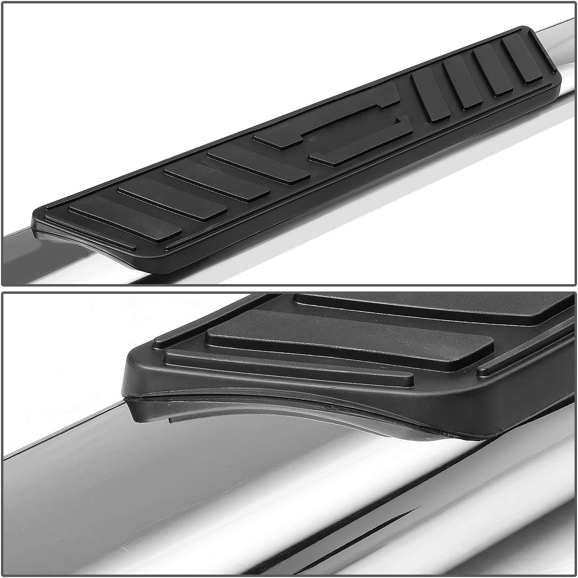 Oval Tubing Side Step Nerf Bar Running Board Stainless Steel Polished Chrome X1504