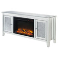Mirrored TV Stand with Fireplace I40990