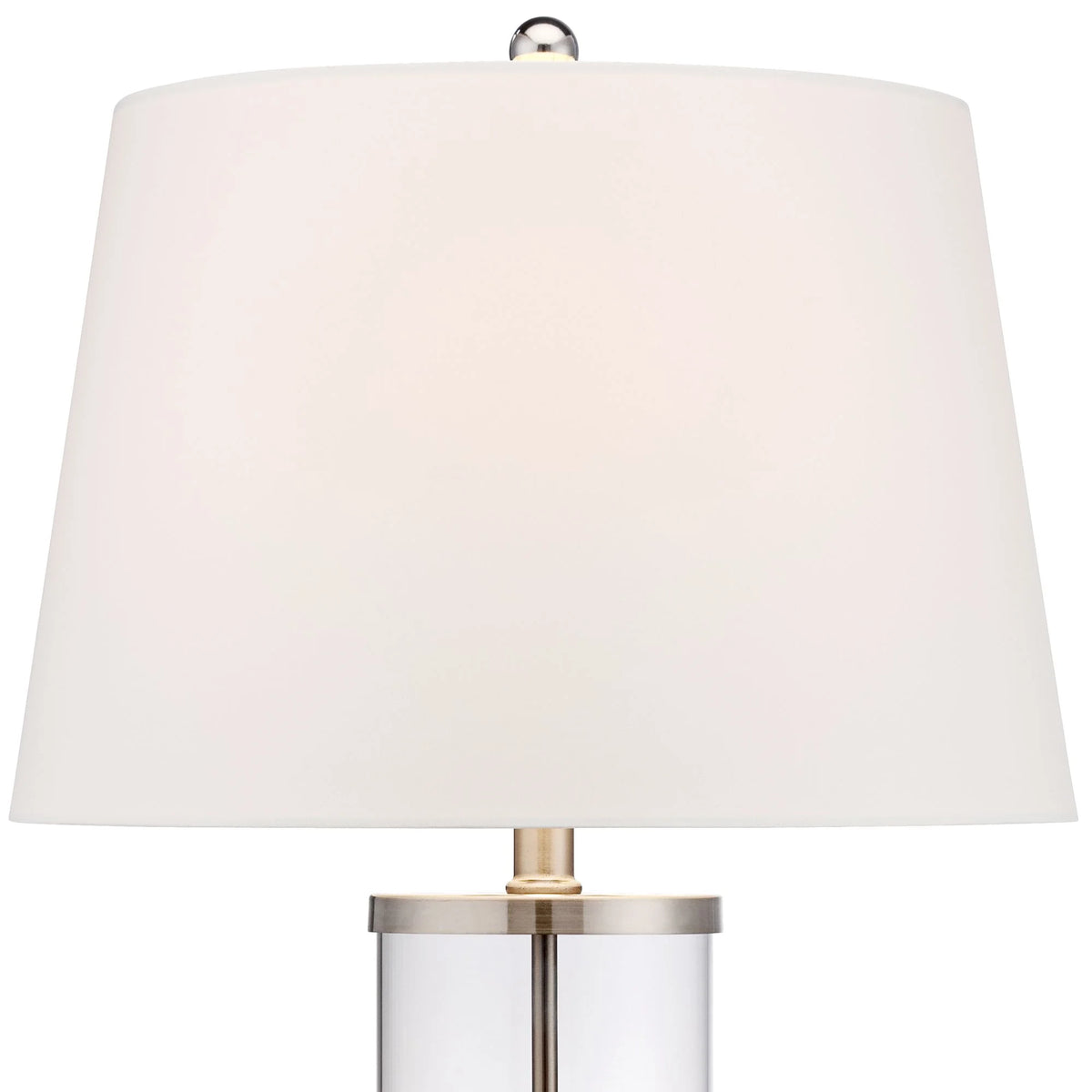Set of 2 Clear Glass Fillable Steel Table Lamps G717904