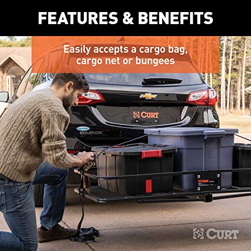 60 x 24-Inch Black Steel Cargo Carrier F4522